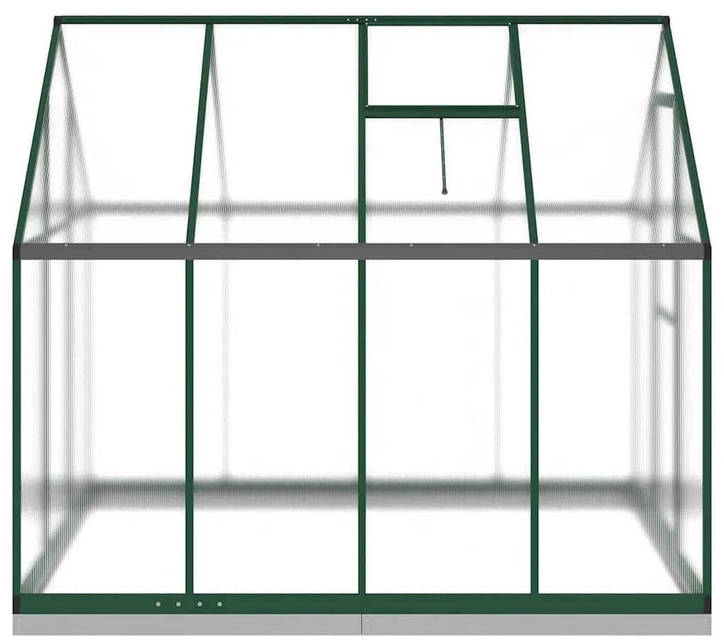zöld alumínium melegház alapvázzal 224x169x202 cm