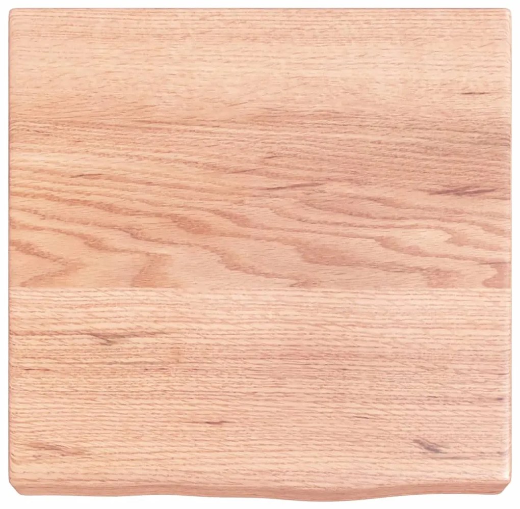világosbarna kezelt tömör tölgyfa fali polc 40x40x(2-6) cm