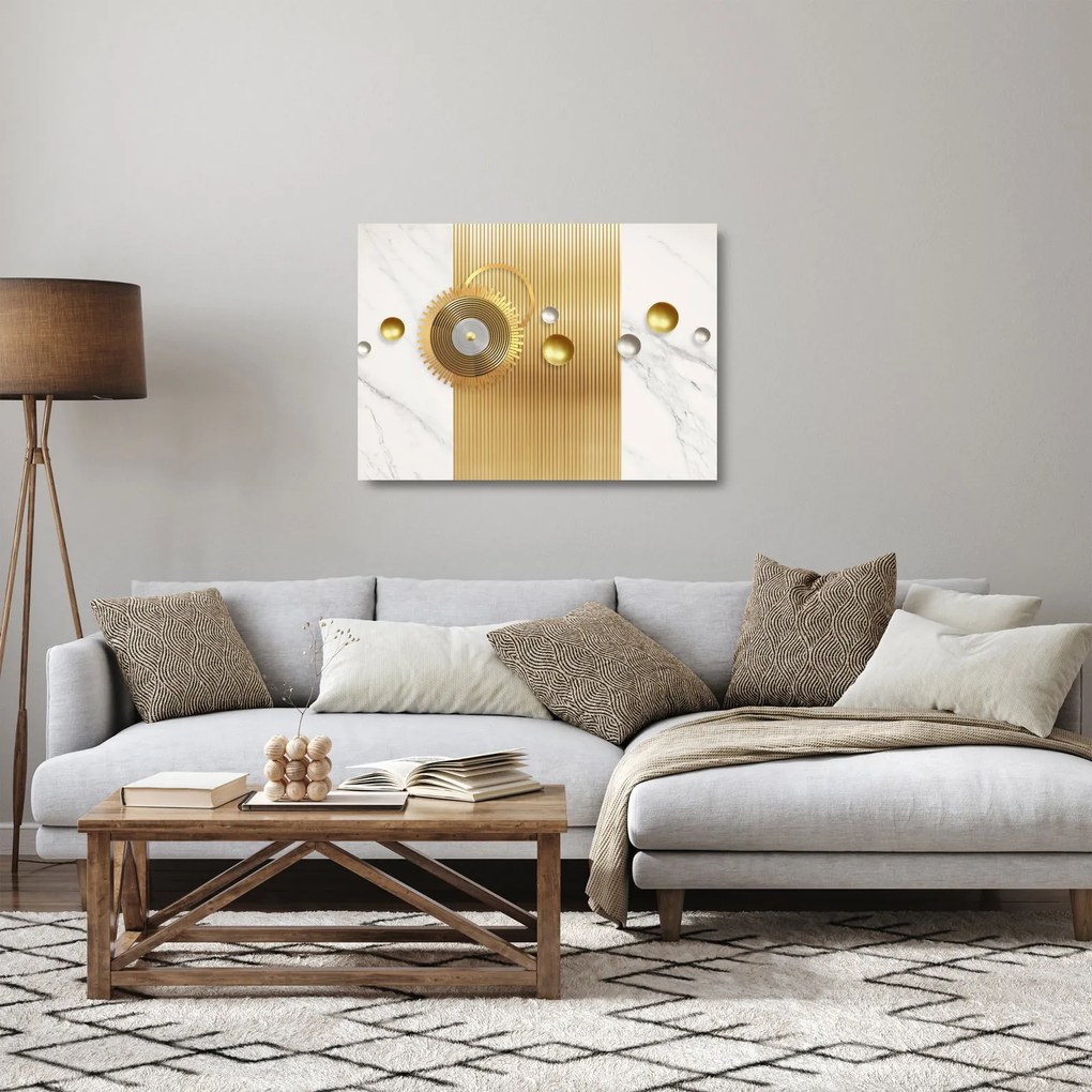 Kép - Gyöngyök márványon (üvegen) (70x50 cm)