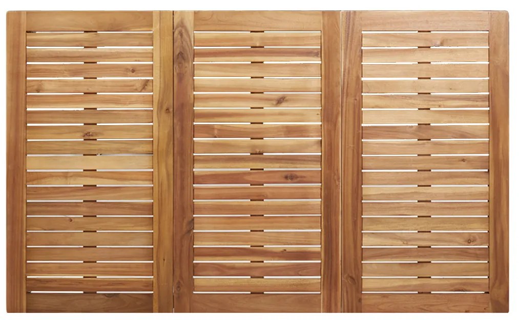 7 Darabos Kerti Étkezőszett Tömör Akácfából, Kültéri Étkezőasztal 150x90x75 cm Tömör Akácfából, Összecsukható Kerti Székek 2 db Tömör Akácfa és Acél, Összecsukható Kerti Székek 4 db Tömör Akácfa és Acél