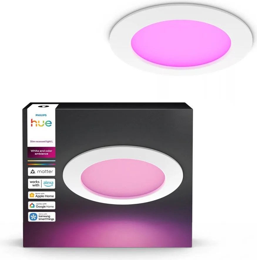 Philips - LED RGBW dimmelhető fürdőszobai süllyesztett mennyezeti lámpa Hue SLIM LED/12W/230V IP44