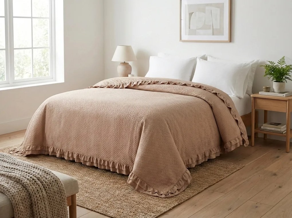 Ágytakaró MONTEGO, sötétbézs Méret: 170 x 210 cm