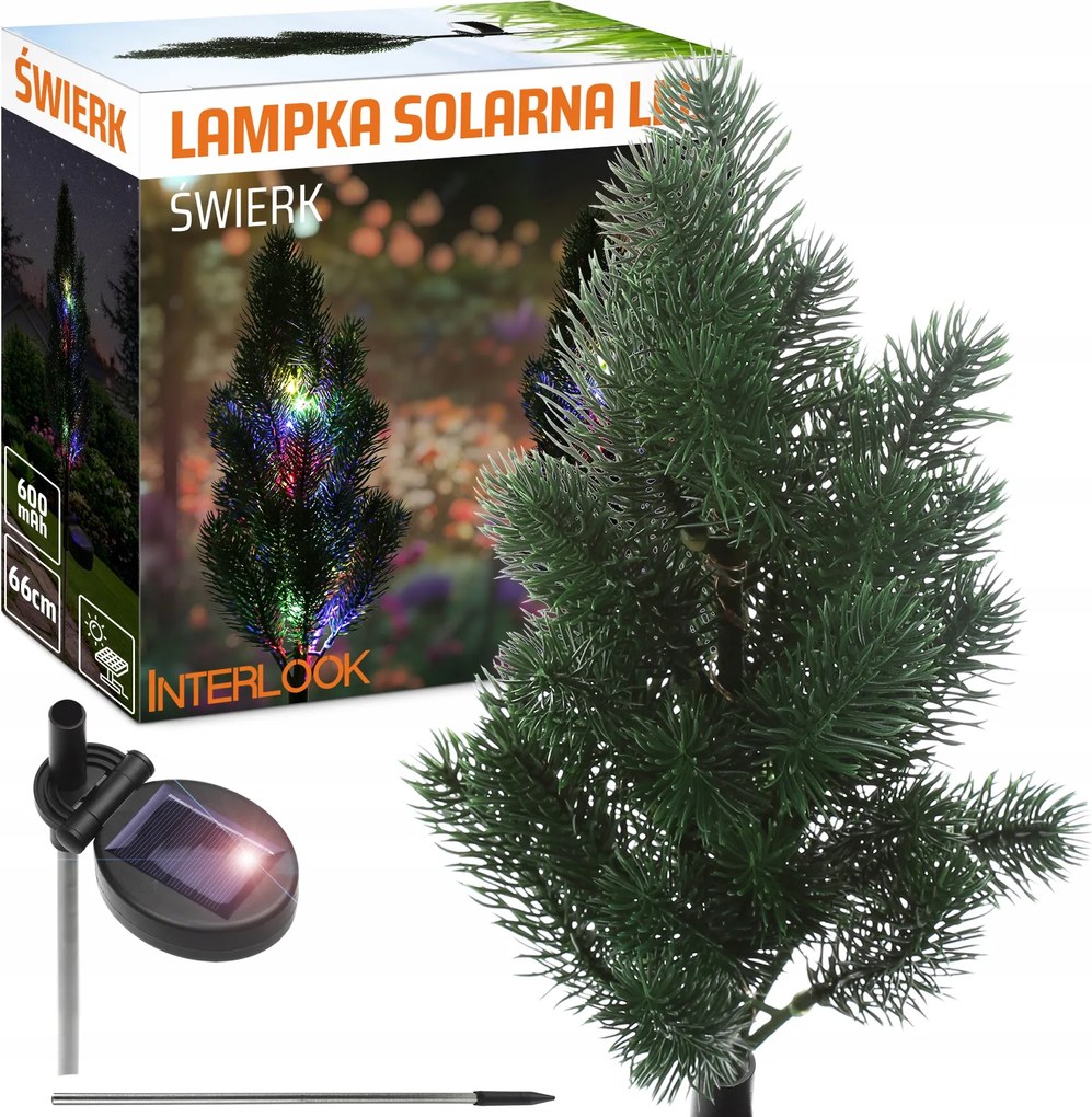 Kerti Napelemes Lámpa Led Beszúrt Virág Lucfenyő Színes Ág Karácsonyfa