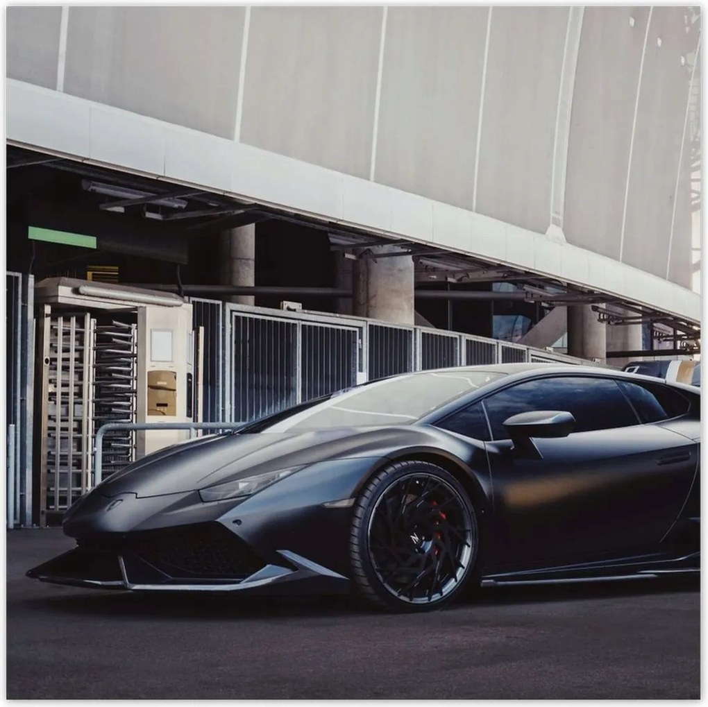 Poszterek 30x30 Fekete sportautó