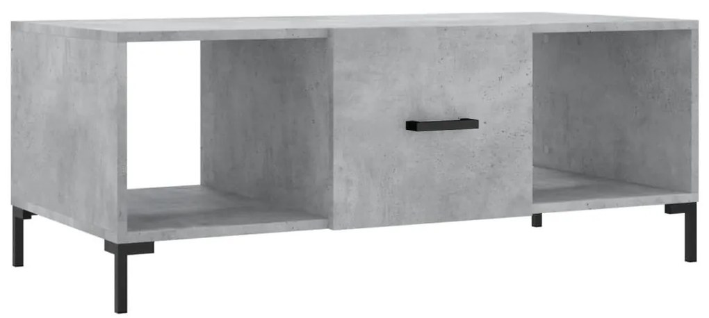 Betonszürke szerelt fa dohányzóasztal 102 x 50 x 40 cm
