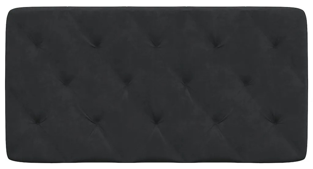 fekete bársony fejtámla párna 100 cm