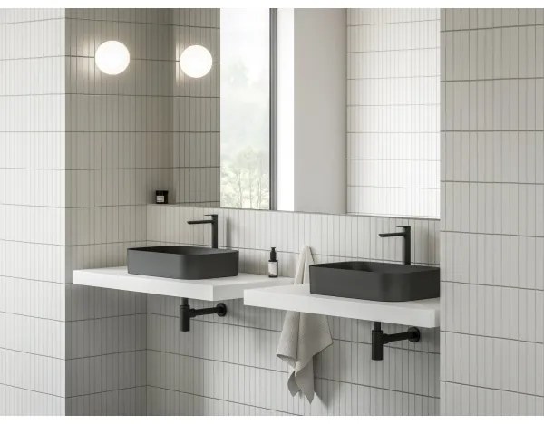 Ravak XJX0D155001 - Munkalapra helyezhető mosdó CERAMIC SLIM 55x37 cm kerámia/fekete