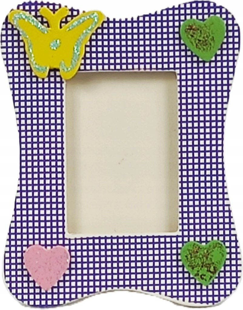 Yph 320 gyerek képkeret 5x7 cm. Pillangó lila, lábbal