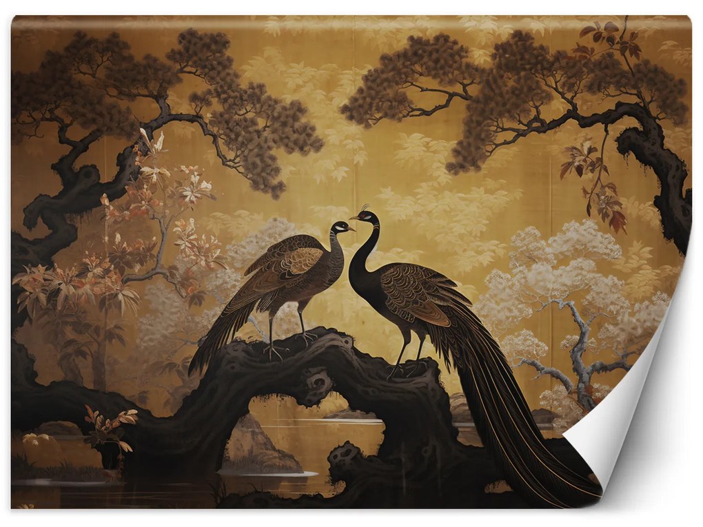 Gario Fotótapéta Pávák a fán Anyag: Vlies, Méret: 300 x 210 cm
