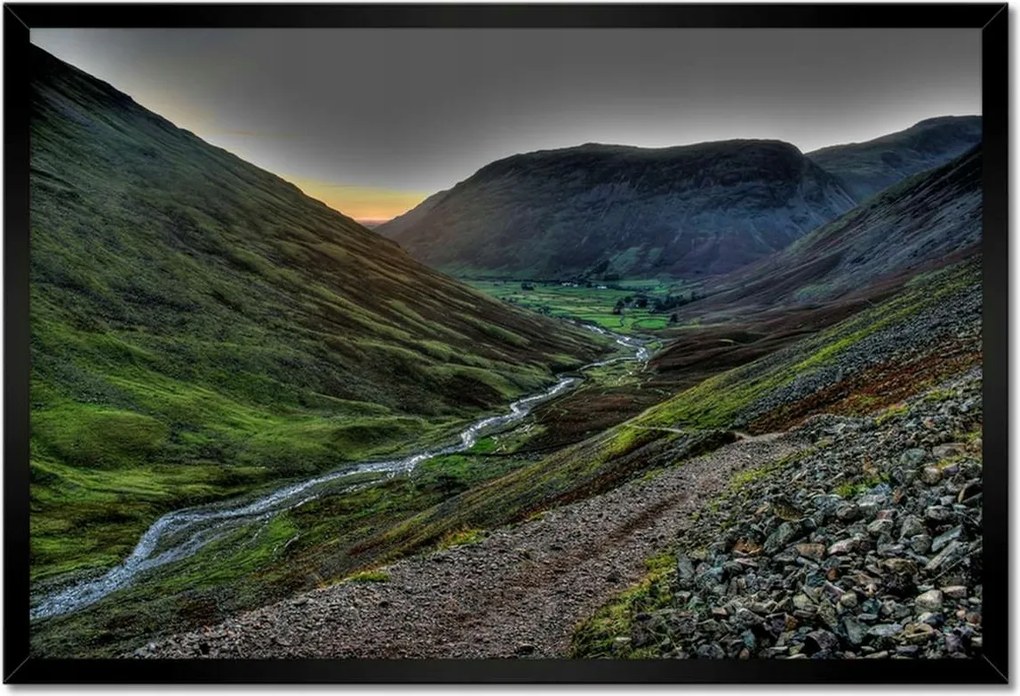 Poszterek keretben 60x40 Napfelkelte a hegyekben