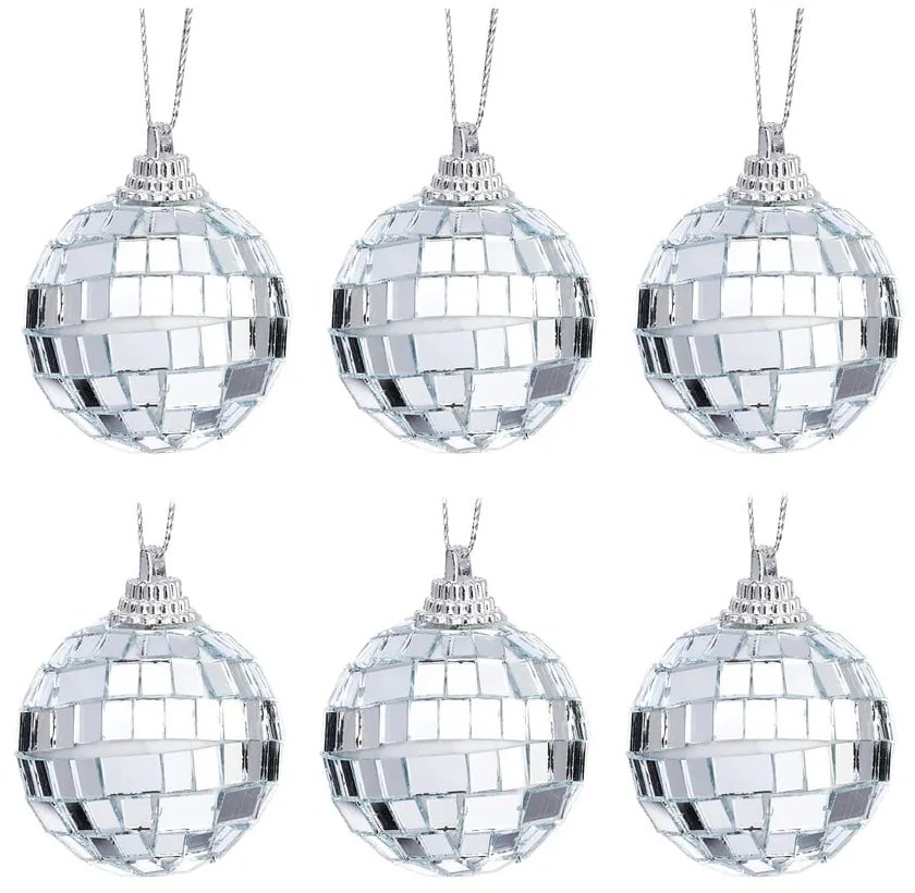 Műanyag karácsonyfadísz készlet 6 db-os ø 4 cm Mirror Ball Mini – Sass & Belle