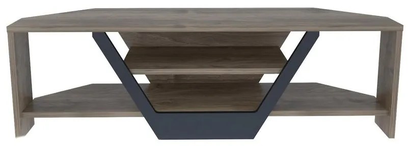 TV szekrény Sares - Walnut, Black
