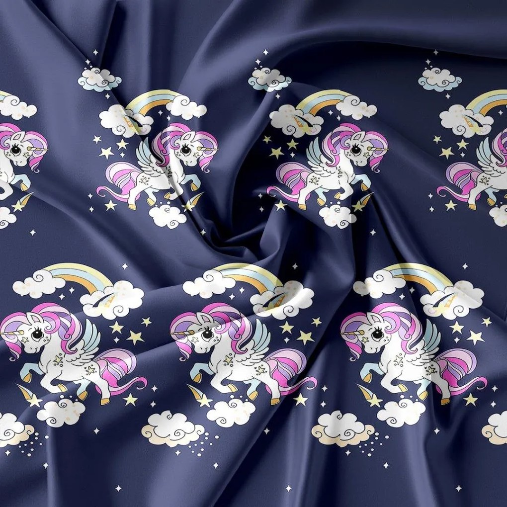 UNICORN kék gyermek mikroszálas ágyneműhuzat Ágyneműhuzat mérete: 70 x 80 cm | 140 x 200 cm