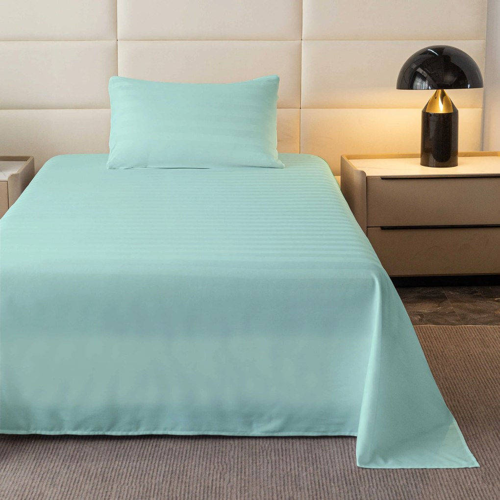 JASMINE mikroszálas szállodai ágyneműhuzat 140×240 cm és párnahuzat 50×70 cm, mentaszínű Rögzítés: Cipzár