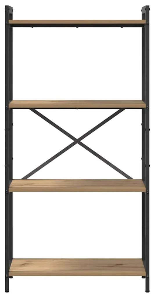 Könyvszekrény kézműves tölgy 60 x 30 x 118 cm Faanyag