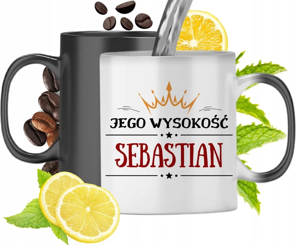 Mágikus bögre Sebastiannak Fekete matt nyomott mintával 330ml