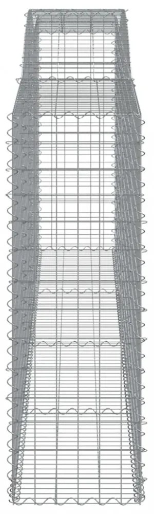 8 db íves horganyzott vas gabion kosár 400x50x140/160 cm