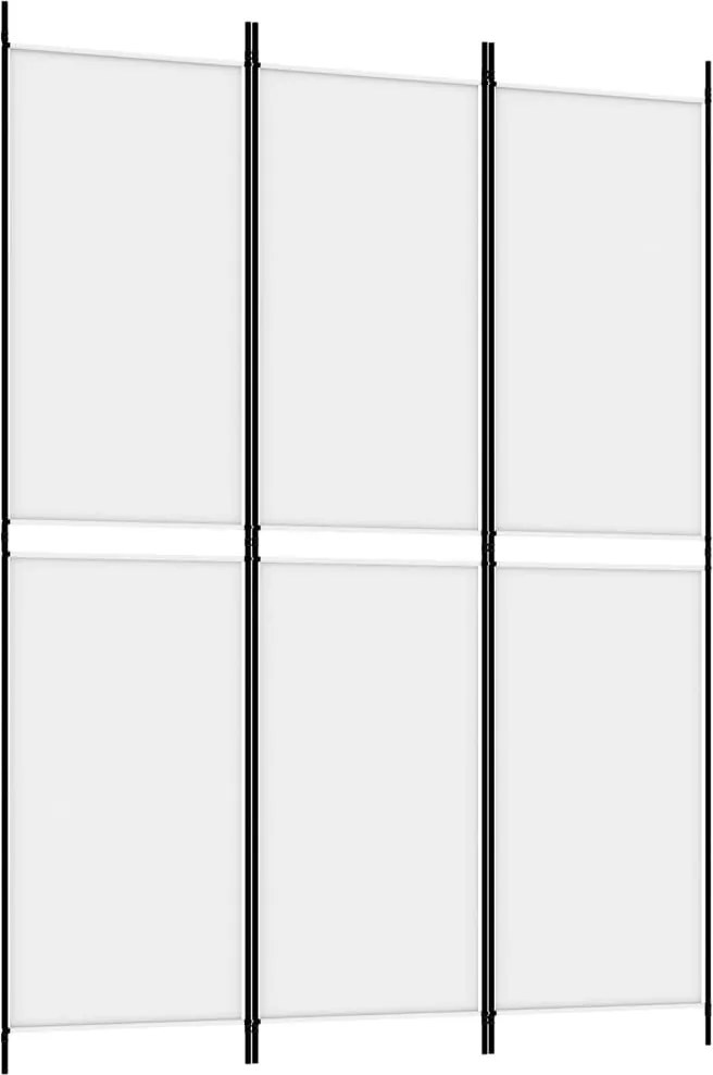 vidaXL fehér 3 paneles szövetparaván 300x180 cm