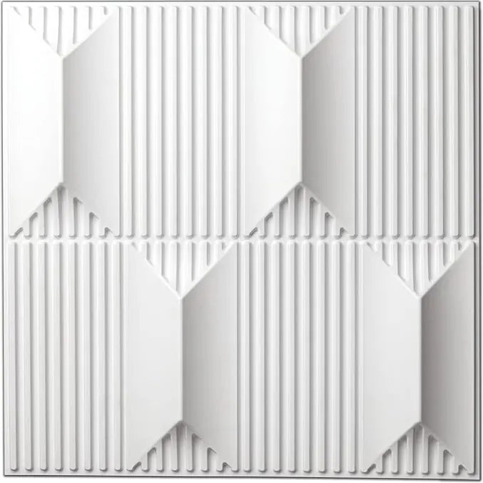 3D panelek 50x50 cm 12 db Geometriai minta Art3d festéshez