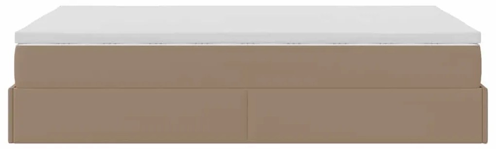 Ottomán ágykeret matraccal Cappucino 120x200cm műbőrrel