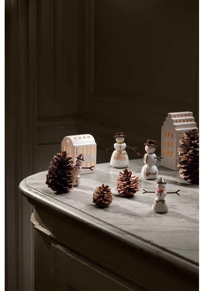 Porcelán karácsonyi figura (magasság 11,5 cm) Hammershøi Snowman – Kähler Design