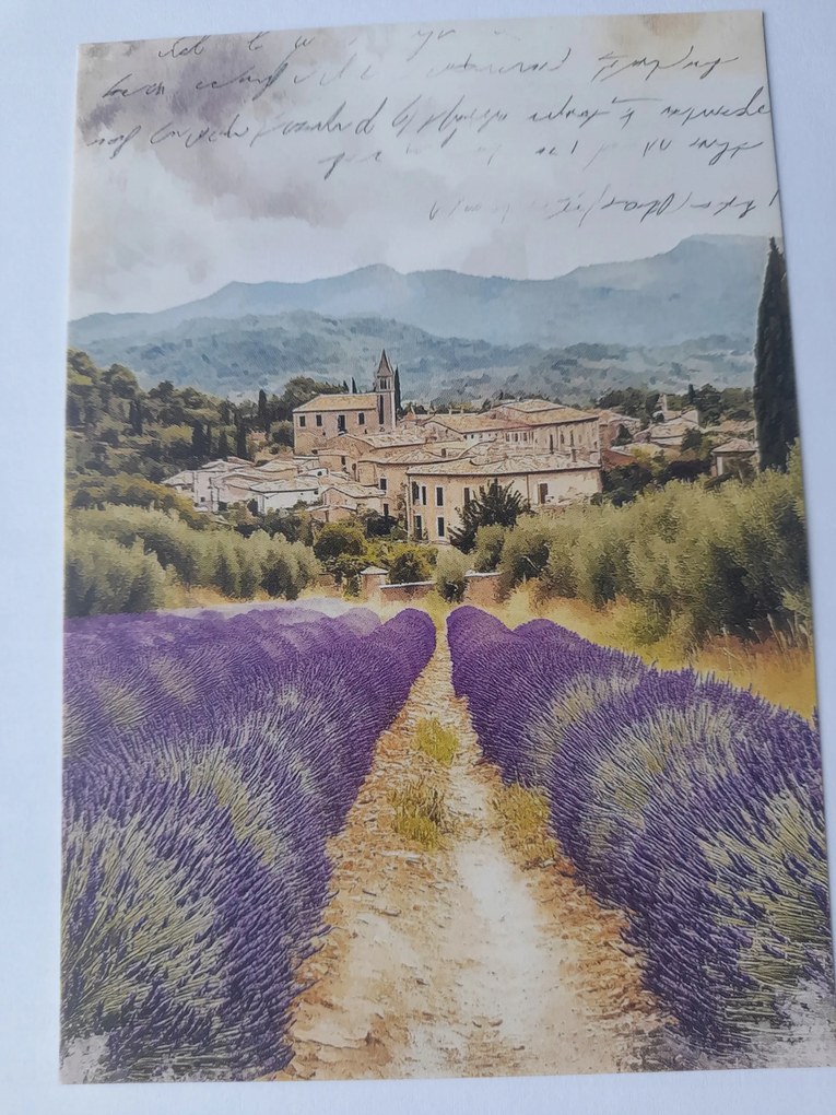 Grafika Keret Francia Levendula G021