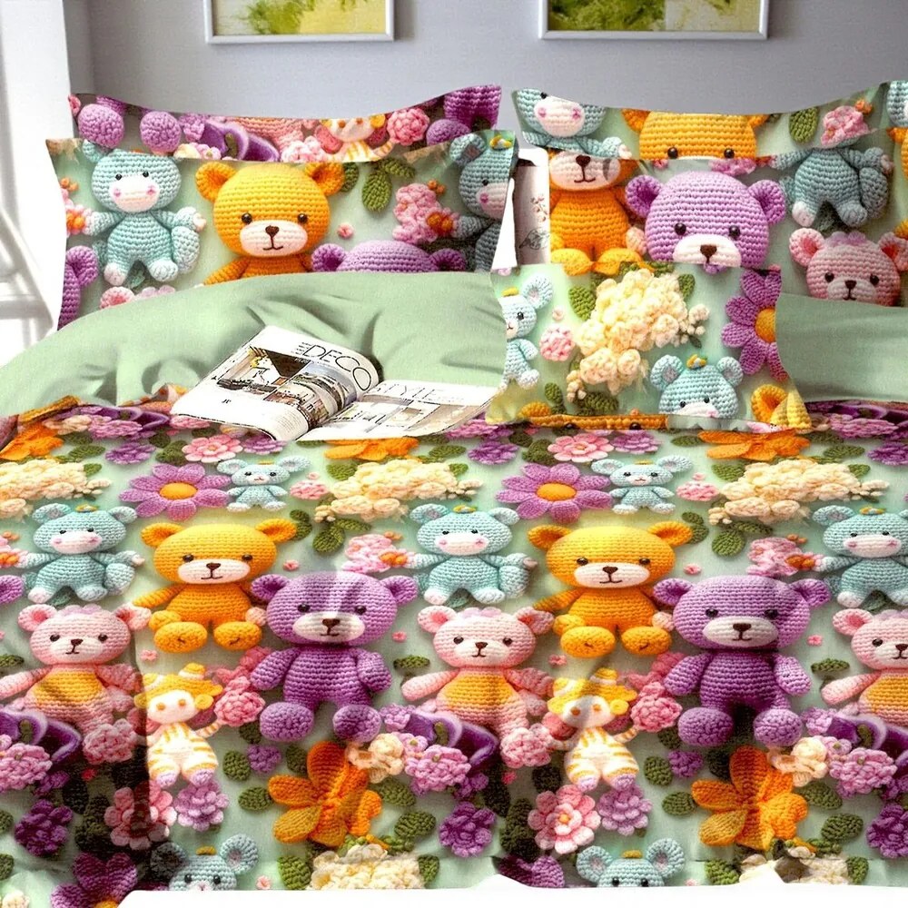 Gyerek ágyneműhuzat NINO BEARS 100x140 cm