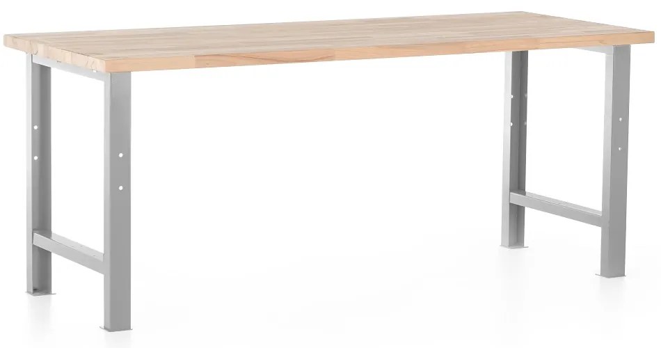 Műhelyasztal Basic, 200 x 80 cm, szürke - ral 7038