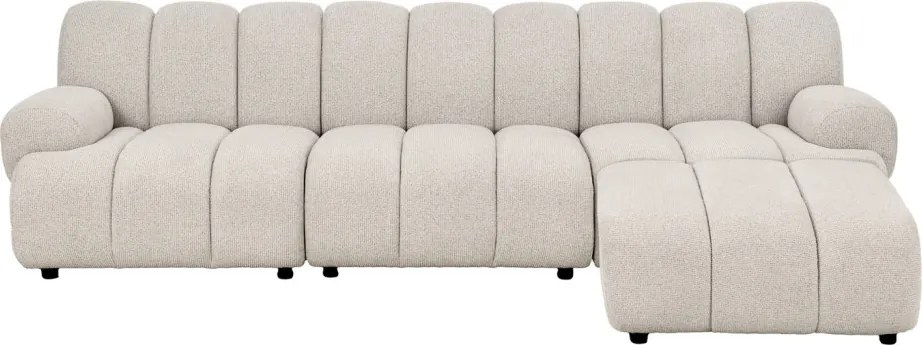 Taza 3,5 személyes kanapé, puffal, jobbos