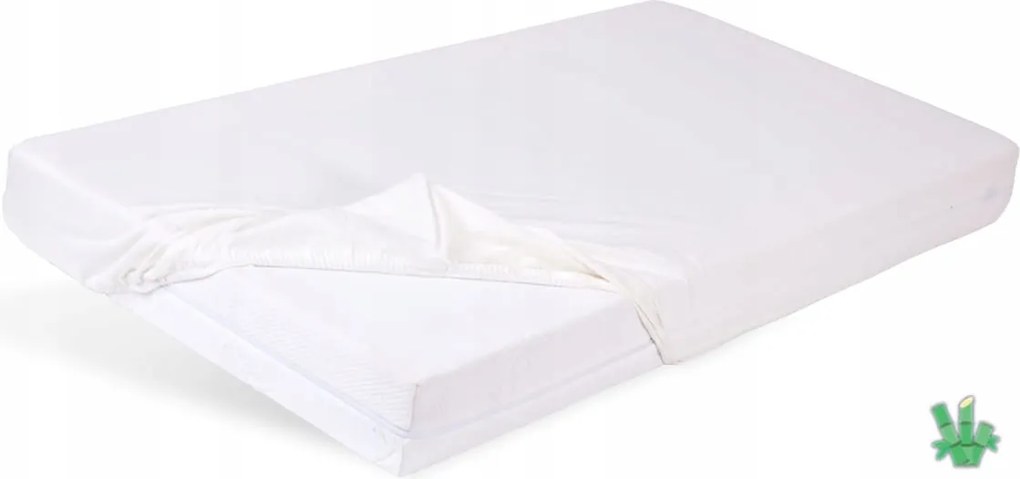 Jersey bambusz lepedő 70x140x10 Bamboo gumis fehér