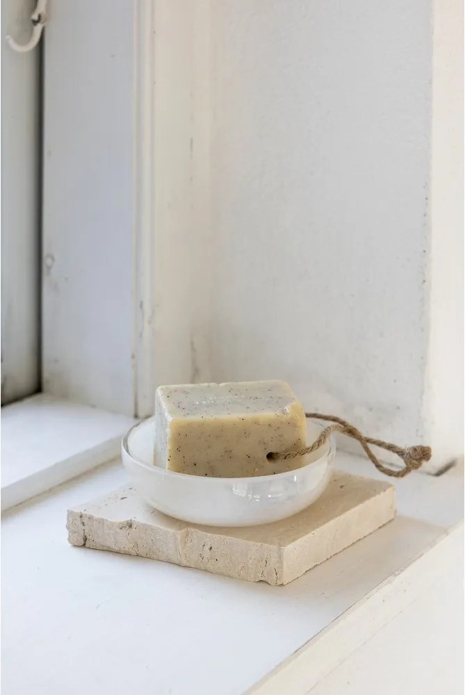 Krémszínű üveg szappantartó Opal – Mette Ditmer Denmark