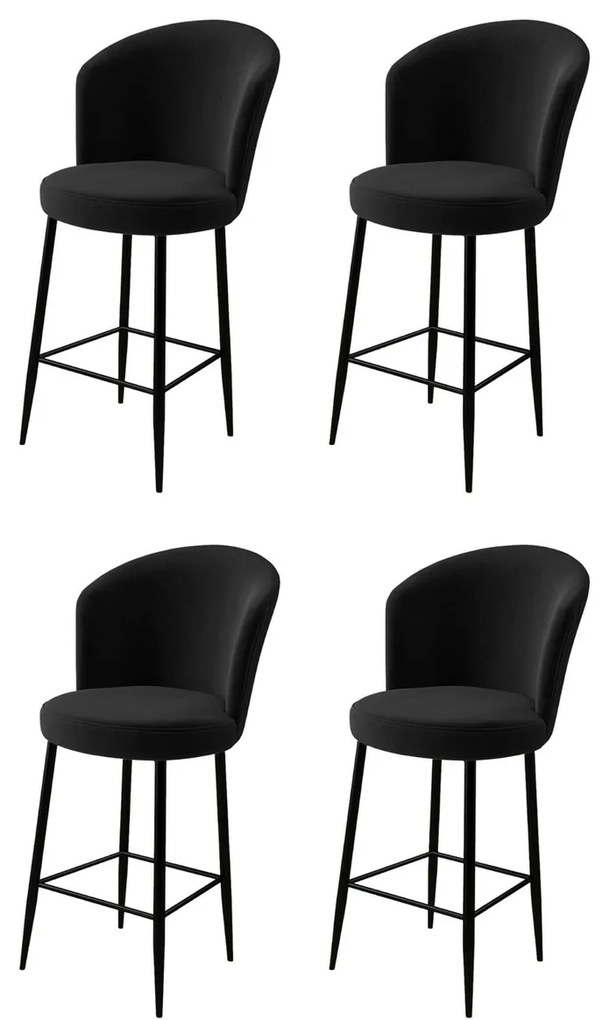 Fora Black bárszék szett, 4 db, 4 db