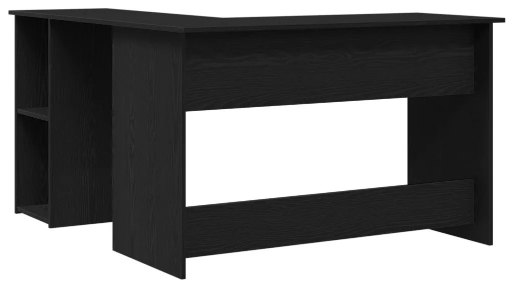 vidaXL Fekete Tölgy Asztal 120x140x75 cm Mérnöki Fából