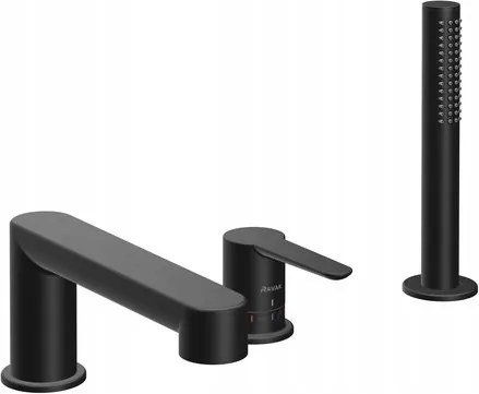 Ravak Puri kádtöltő csaptelep háromlyukú fekete Pu 026.20BL X070186