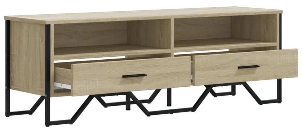 sonoma tölgy színű szerelt fa TV-szekrény 122 x 34 x 41 cm