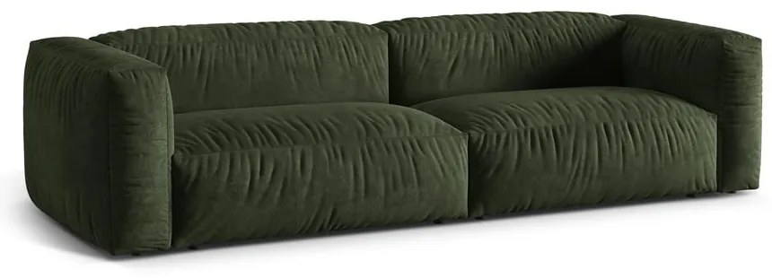 Zöld bársony moduláris kanapé 320 cm Martina – Micadoni