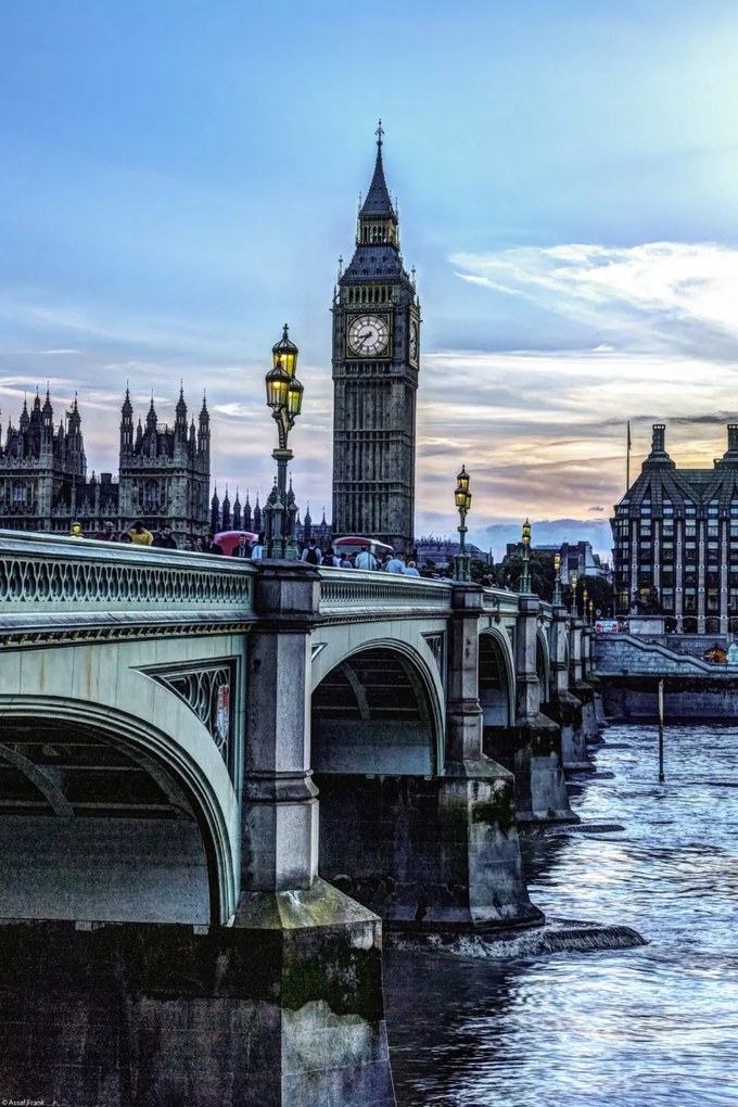 Poszter 30x45cm Westminster híd és Big Ben, Assaf Frank