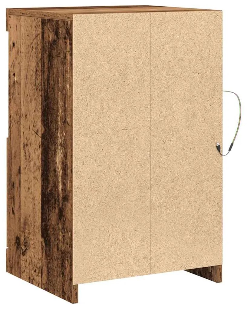 Oldalsó szekrény 2 pcs Régi fa 41 x 37 x 67 cm Faanyag