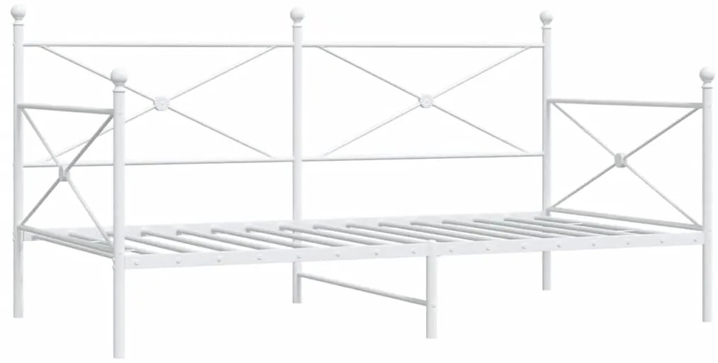 kanapéágy matrac nélkül fehér 107x203 cm acél