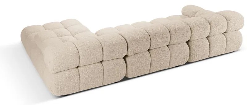 Bézs buklé moduláris sarokkanapé (jobb oldali) Bellis – Micadoni Home