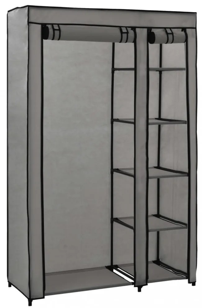 szürke összecsukható szövet ruhásszekrény 110 x 45 x 175 cm