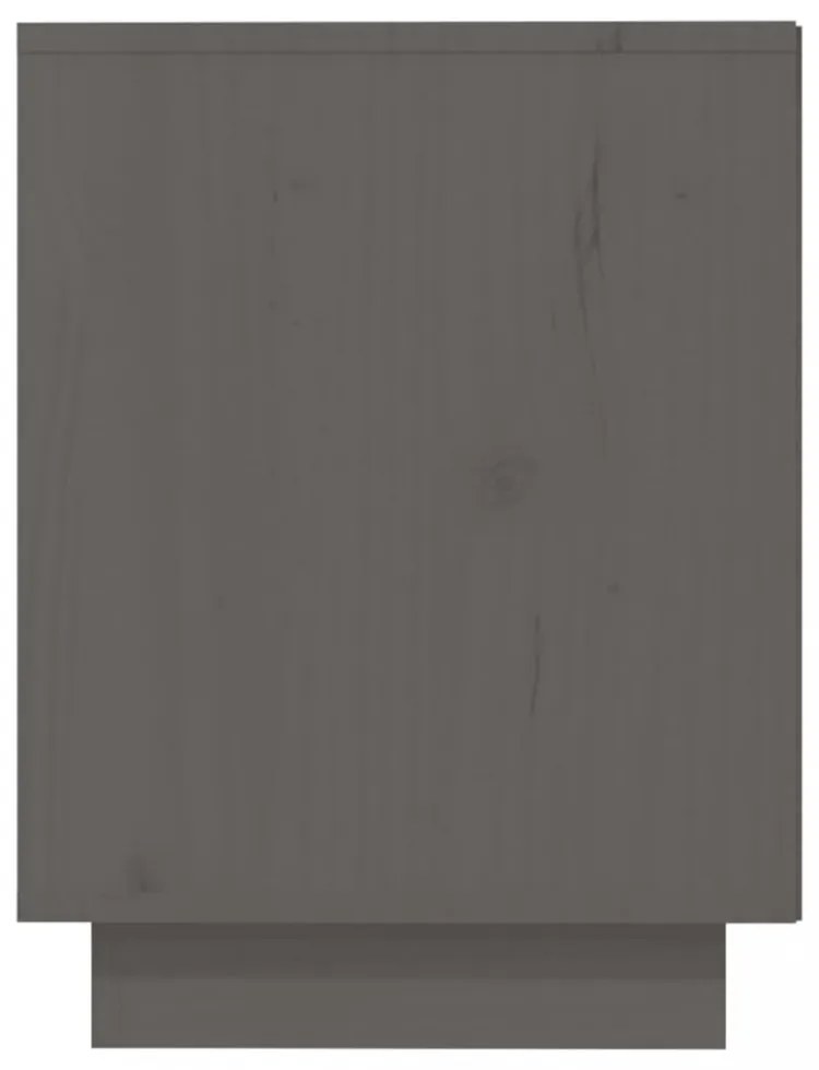 szürke tömör fenyőfa cipőszekrény 110 x 34 x 45 cm