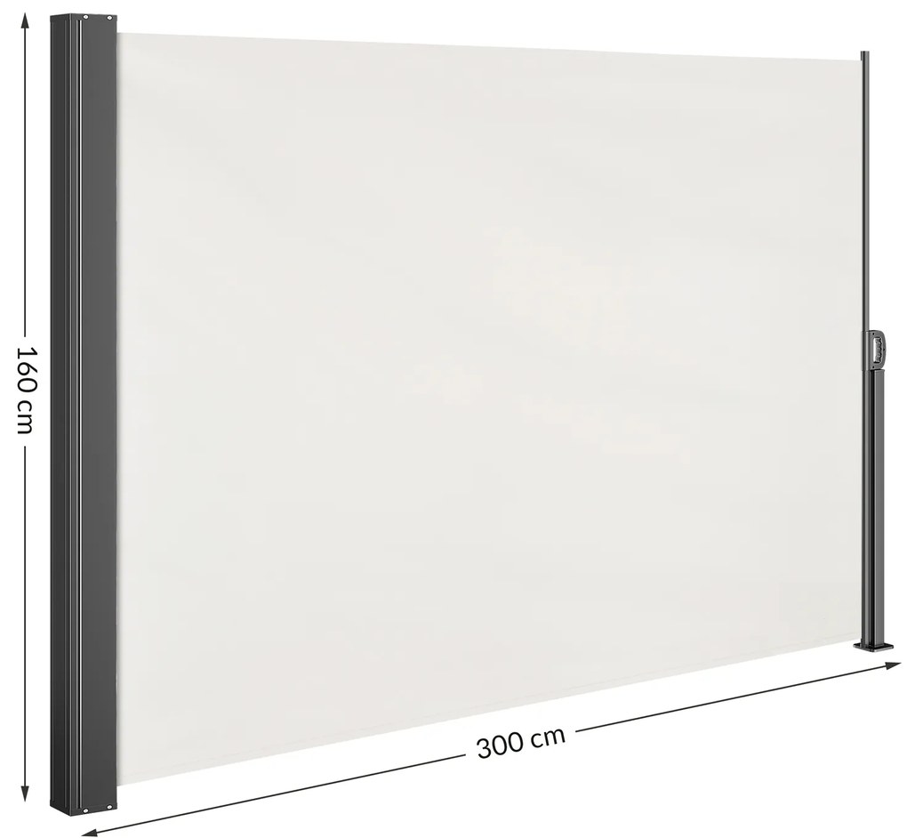 Deuba Oldalsó napellenző Nosara 160x300 cm - krémszínű