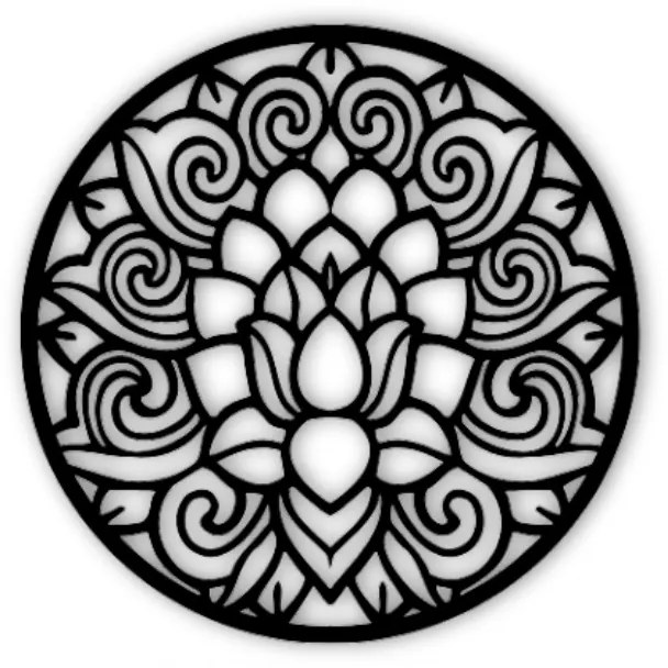 Lótuszvirág Mandala Fali Dekoráció