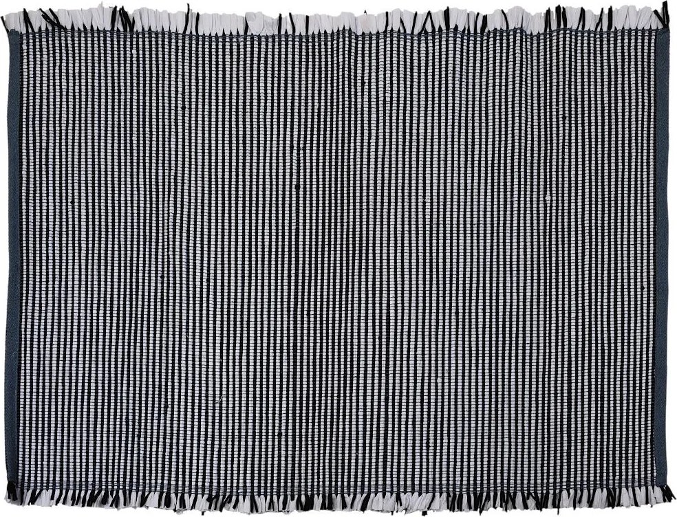 Dekorációs szőnyeg téglalap alakú fekete-fehér csíkos szőnyeg járda 180x120