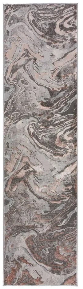 Szürke-bézs futószőnyeg 80x300 cm Marbled – Flair Rugs