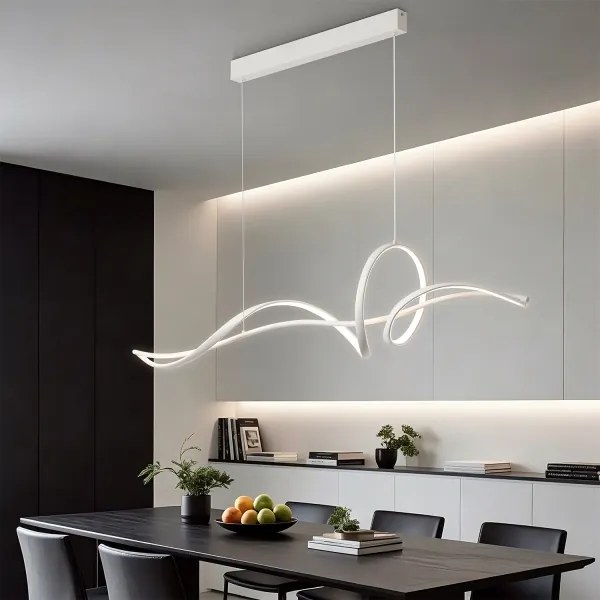 Brilagi - LED dimmelhető kábeles csillár SIGNATURE LED/55W/230V 120x23 cm fehér + távirányító