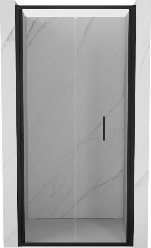 Mexen Exo összecsukható zuhanyajtó 70 cm, átlátszó, fekete - 816-070-000-70-00