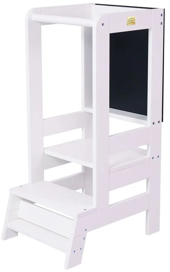 Fehér borovi fenyő tanulótorony Montessori – Meowbaby