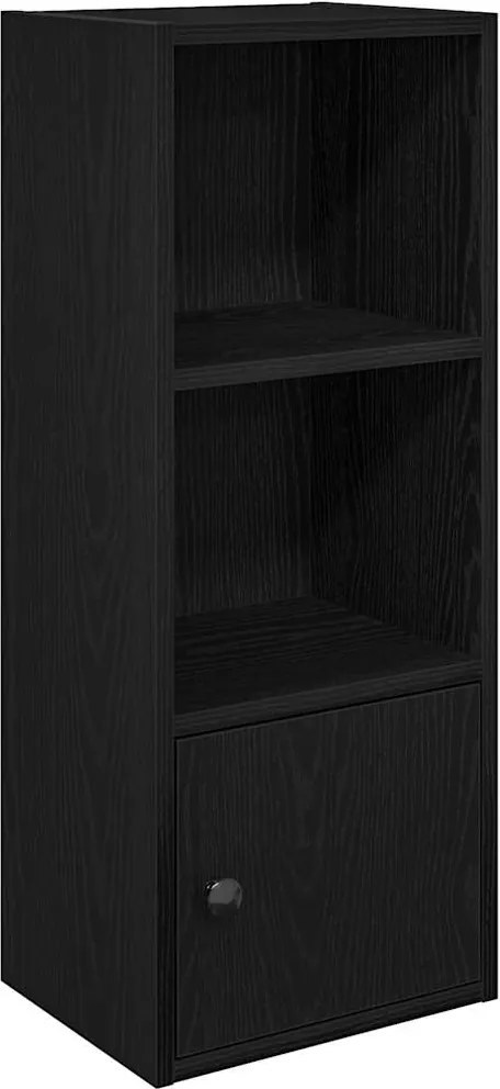 vidaXL Könyvespolc fekete tölgy 31x24x77 cm Gépesített fa